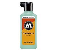 Molotow ONE4ALL Recharge acrylique (recharge pour marqueurs permanents, 1 flacon de 180 ml) Couleur 020 Bleu lago pastel