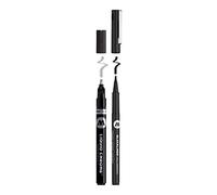 Molotow Set de calligraphie liquide chromé et Blackliner (marqueur encre spéciale effet miroir 3 mm pointe de calligraphie et pointe fine avec pointe de calligraphie de 2 mm, fabriqué en Allemagne
