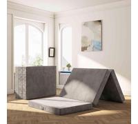 MOLPHIT Matelas pliant, 90 x 195 x 10 cm, résistance moyenne, pour invité, lit d'invité, pliable, en épaisseur de 10 cm, avec housse lavable, pour voyage, camping, sol, lit d'invités, matelas
