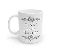 MoltDesigns Tasse D&D Tears Of My Players pour fête Donjons et Dragons Blanc 325 ml