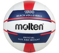 MOLTEN Ballon de Beach-Volley - Blanc, Bleu et Rouge