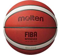 Molten Ballon de basketball en cuir BG-Series approuvé par la FIBA BG5000, taille 7, bicolore (B7G5000)