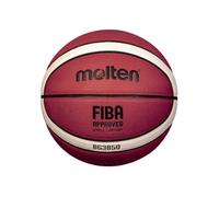 Molten Ballon de basket B6G3850 d'entraînement cuir synthétique 12 champs Orange/Ivoire Taille 6