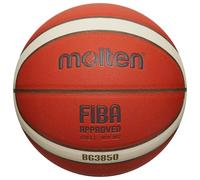 Molten Ballon de basket B6G3850 d'entraînement cuir synthétique 12 champs Orange/Ivoire Taille 6