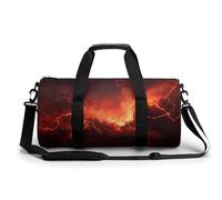 Molten Cracks Sac de sport cylindrique avec bandoulière pour homme et femme