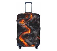 Molten Lava - Housses de bagage de voyage avec flux abstrait - Housses de valise élastiques - Protection pour bagages de 45,7 à 81,6 cm, noir, L