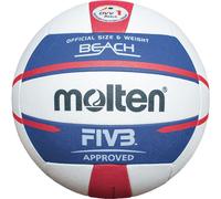 Molten Ballon de beach-volley VB5000 Blanc/Bleu/Rouge Taille 5