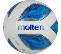 Molten Vantaggio 1000 Ballon de Football avec Pompe en polyuréthane thermoplastique Durable Taille 3 pour garçons et Filles de 6 à 9 Ans Design Flamme Bleue Haute visibilité