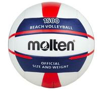 Molten VB1500 Ballon de Beach-Volley White/Blue/Red 5