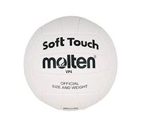 Molten Volleyball VP4 Balle D'Entraînement Taille 4 Doux Cuir Synthétique Blanc