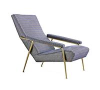 MOLTENI & C fauteuil GIO PONTI D.153.1 (Punteggiato - velours et laiton)