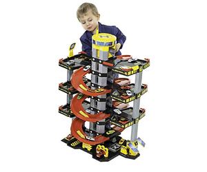 MOLTO | 7 etages Parking Vert avec Garage, rampes, buanderie, Ascenseur, Station-Service et Zone ointe | Toys éducatifs pour Enfants | + 3 Ans