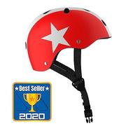 MOLTO | Casque pour Enfants | Casque de vélo pour Enfants | Casque de Moto pour Enfants | Jouets éducatifs pour Enfants | Enfants à partir de 2 Ans (Rouge Star)