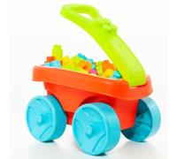 MOLTO - Chariot avec 20 blocs mous rouges - Blocs de construction - Jouets sensoriels pour bébés - +6 mois M MOLTO