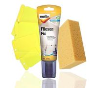 Molto Fliesenfix Kit de mastic prêt à l'emploi avec spatule et éponge (set blanc)