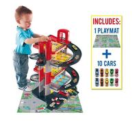MOLTO garage à jouets 5 étages + 10 voitures + Tapis de Jeu