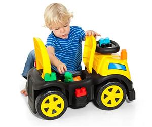 Molto Jeu de Blocs 3 en 1 avec Jeu de Blocs 50 pièces pour couloirs Tout-Terrain Jouets sûrs et résistants pour Enfants 10 Mois