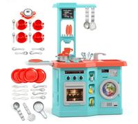 MOLTO | Kitchen Studio Toy Kitchen + 33 Accessoires - Cuisine pour Enfants avec appareils électroménagers - Comprend Four, Micro-Ondes, Machine à Laver et Accessoires - Jouet éducatif pour Enfants
