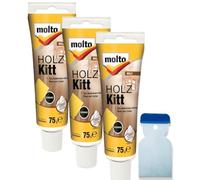 Molto Lot de 3 spatules de réparation pour bois 75 g (noir)