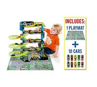MOLTO | Parking pour Enfants à 4 Étages avec Accessoires, Parking pour Enfants, Piste pour Voitures, 10 Voitures Jouets et Tapis de Jeu Inclus, Jouets pour Enfants + 3 Ans, Garage pour Voitures