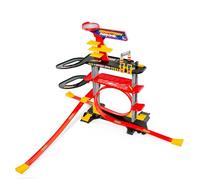 MOLTO | Parking Jouet Downtown avec 2 étages et 1 Boucle - Station de Service, Ascenseur et rampes à Grande Vitesse. 2 Voitures incluses - Parking pour Enfants pour Voitures