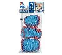 Molto - Protections pour Patinage - Coudières et Poignets réglables - Bleu - Taille M - Jouets éducatifs pour Enfants de 3 à 10 Ans