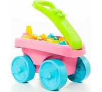 Molto Rosa Chariot de cubes en bois avec jeu de construction 20 pièces Rosa Rosa One Size