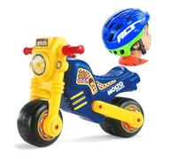 MOLTO | Scooter Cross-Trail + Casque Bleu | Scooter Tout Terrain | Jouets pour Enfants sûrs et résistants | Favorise Le développement sain des garçons et des Filles | De 18 à 36 Mois