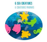 Molto Tapis d'activités aquatique avec 6 figures marines, pour enfants dès 1 an, version espagnol/anglais, dimensions 80x28x82 cm