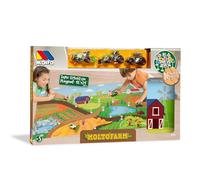 MOLTO | Tapis de Jeu Ferme avec 3 tracteurs et 12 Signes Moltó Farm Playmat - Jouet éducatif avec Illustrations de la Ferme - Idéal pour Les Enfants à partir de 3 Ans - 124 x 60 cm