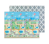 MOLTO | Tapis de jeu réversible XXL 150x200 cm - Design Gusy Luz et imprimé enfant - Tapis bébé antidérapant, pliable et rembourré - À partir de 0 mois