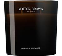 Bougie à trois mèches marron molton orange et bergamote 600 g