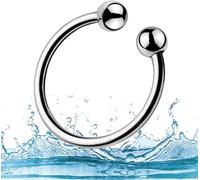 MOLUCI Anneau de verrouillage physique en métal, anneau de verrouillage à double perle en acier inoxydable - Pour les hommes seulement