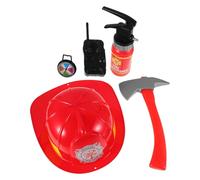MOLUCKFU 1 Ensemble Costume de Pompier Chapeau Extincteur et Outils de Jeu de Rôle pour Imagination et Apprentissage des Métiers