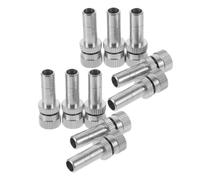 MOLUCKFU 10 Pièces Buse de Brumisation en Laiton, Embout Pulvérisateur 6mm à Raccord Rapide, Argenté, Joints Toriques Auto-étanches, pour Tuyau de Jardin et Petite Fontaine, Usage