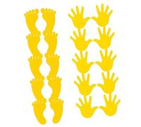 MOLUCKFU 10paires Autocollants Muraux Pour Nourrissons Décorations De Mains Et Colorés Pour Chambre Facile à Poser Enlever Stickers Mignons