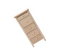 MOLUCKFU 12 en Bois Naturel, Modèle Miniature pour Maison de Poupée, Petite Commode à Tiroirs Décorative, Meubles Ornements pour Chambre et Dressing, Coffret Micro Scène