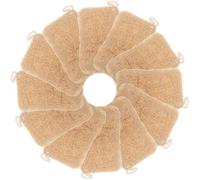 MOLUCKFU 12 Pièces Éponge à Récurer Naturelle Loofah Végétal Tampon Non Rayant Résistant pour Vaisselle et Légumes Nettoyage Multifonction Cuisine et Salle de Bain