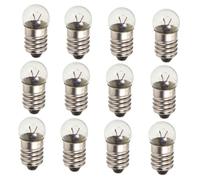 MOLUCKFU 12 pièces Lot de Mini Ampoules Électriques à Culot à Vis Ampoules de Remplacement pour Lampe de Poche Vintage Adaptées Aux Expériences de Physique et Utilisations Polyvalentes