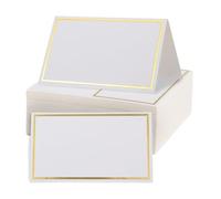 MOLUCKFU 120 Pièces Cartes de Placement Cartes de Nom Table Blanches en Papier, Faciles à Tenir, pour Mariage et Fête, Affichage Élégant des Informations