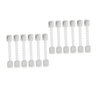 MOLUCKFU 12pièces Verrou De Sécurité Pour Garçon Fille Verrou Ajustable Multi-usages Pour Placard Tiroir Réfrigérateur Anti-pincement Blanc