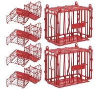 MOLUCKFU 15 Mini-Cages Animales 8 CM Hauteur en Plastique Accessoires Décoratifs pour Maquettes de Cages 15 Pièces pour Mini-Maisons Jouets et Scènes Pirates Créatif pour Garçon et