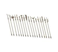 MOLUCKFU 18 pcs Miniature Zinc Alloy Chinese Arms Models Set Detailed Craftsmanship Realistic Ancient Weaponry Ornaments for Educational Play and Home Decor Collectible Mini Alloy