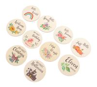 MOLUCKFU 1ensemble Cartes Bois Pour Suivi De Croissance Mensuel Signes De Mois Pour Photographie Pour Souvenirs Né