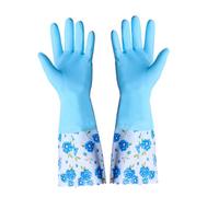 MOLUCKFU 2 Paires de Ménage Étanches Caoutchouc Épaissis Protection pour Cuisine Vaisselle et Lavage Lot de Bleu Large Ouverture Réutilisables et Confortables