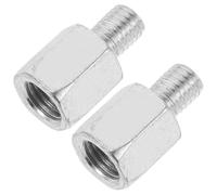 MOLUCKFU 2 pièces Adaptateur de Fixation de Rétroviseur Moto Vis Réglables Hauteur Montage pour Miroirs Arrière Électroplacage Compatible Scooter et Moto