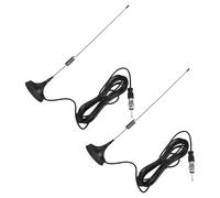 MOLUCKFU 2 Pièces Antenne FM Voiture Base Magnétique Antenne Radio Résistante Aux Intempéries Fixation Solide pour SUV Camion Bateau Système Audio Auto