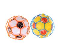 MOLUCKFU 2 Pièces Balle Lumineuse Sautillante avec Musique Ballon de Football Garçon Fille Coordination Main-Pied Matériau Résistant sans Pile Jeu Extérieur Nocturne