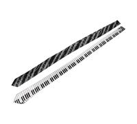 MOLUCKFU 2 Pièces Cravate Satin Motif Piano Noir et Blanc, Confortable | Design Musical Imprimé Coloré, Accessoire Mixte pour Artistes, Chemises, Jeans, Récitals de Groupe et Photomatons, Lot