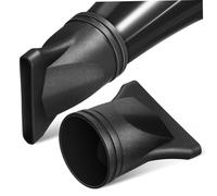 MOLUCKFU 2 Pièces Diffuseur Concentrateur pour Sèche-cheveux Plastique Noir Embouts Coiffants Légers et Durables pour Cheveux Bouclés Accessoire Salon Compatible Diamètre